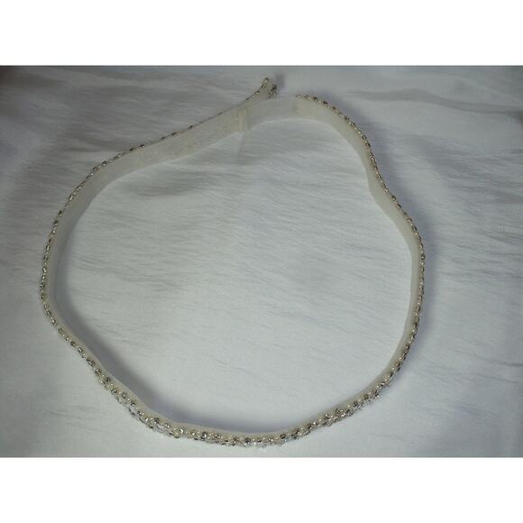 Horsehair Rhinestone Beaded Bridal Belt Wedding Formal Bridal Prom Party Belt - Picture 5 of 5